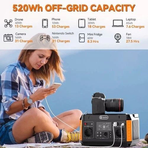Зарядна станція Flashfish P60 / 560 W / 520 Wh / Li-ion FFP60 фото Зарядна станція Flashfish P60 / 560 W / 520 Wh / Li-ion FFP60 фото
