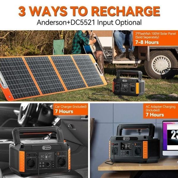 Зарядна станція Flashfish P60 / 560 W / 520 Wh / Li-ion FFP60 фото Зарядна станція Flashfish P60 / 560 W / 520 Wh / Li-ion FFP60 фото