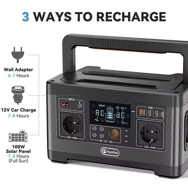 Зарядна станція Flashfish P63 / 560 W / 520 Wh / Li-ion FFP63 фото Зарядна станція Flashfish P63 / 560 W / 520 Wh / Li-ion FFP63 фото