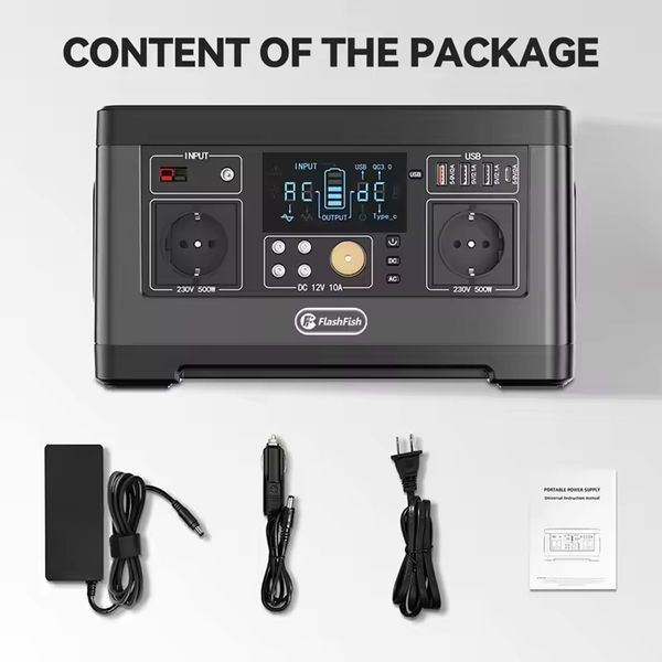 Зарядна станція Flashfish P63 / 560 W / 520 Wh / Li-ion FFP63 фото Зарядна станція Flashfish P63 / 560 W / 520 Wh / Li-ion FFP63 фото