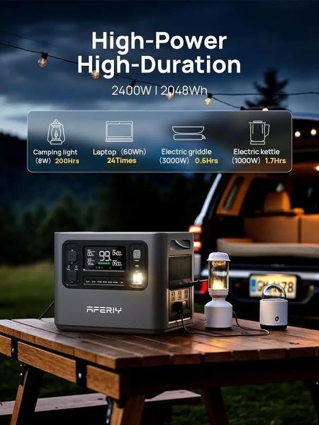 Зарядна станція Aferiy AF-P210 2400W 2048Wh LiFePO4 UPS, ДБЖ, Wi-fi AF-P210 фото